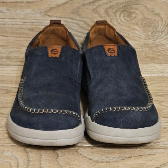 Clarks Driftway Step 26163856 Mens Size 9.5 Blue Loafers Slip Ons Casual Shoes